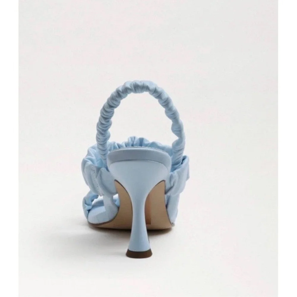 Sam Edelman Marlena Padded Strap Heel- Riviera Blue‎ Leather 7 M NIB